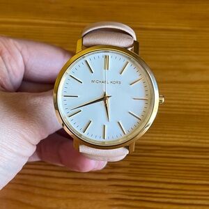 Michael Kors Watch- Pink Genuine Leather